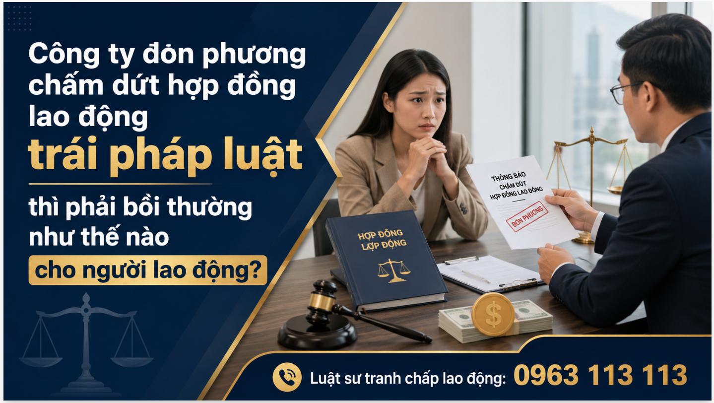 Công ty đơn phương chấm dứt hợp đồng lao động trái pháp luật thì phải bồi thường như thế nào cho người lao động?