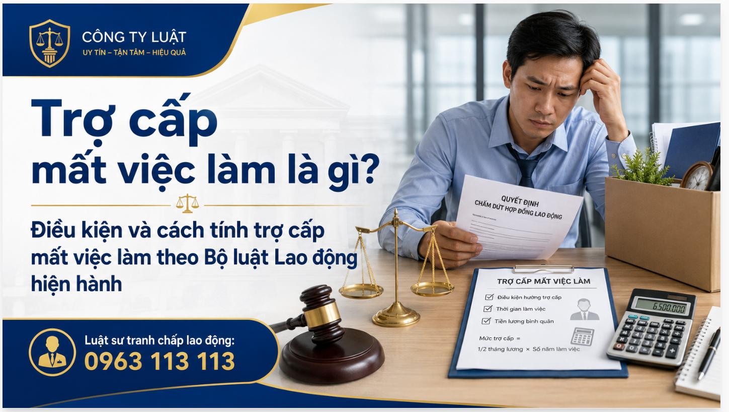 Trợ cấp mất việc làm là gì? Điều kiện và cách tính trợ cấp mất việc làm theo Bộ luật Lao động hiện hành